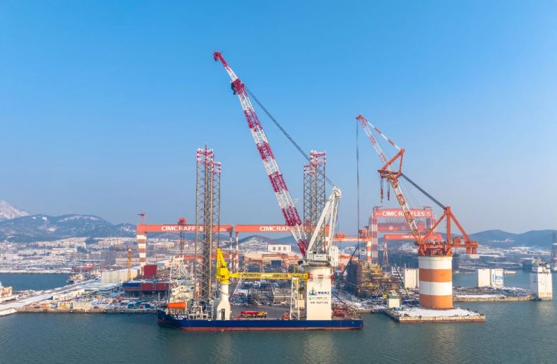 開和爭流勇奮楫，國之重器向深藍|我國最新一代風(fēng)電安裝船“博強3060”在煙臺交付(圖3)